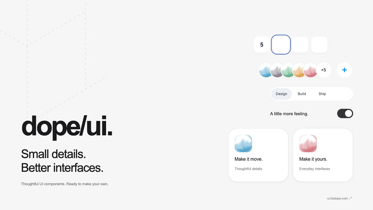 DopeUI — UI component previews